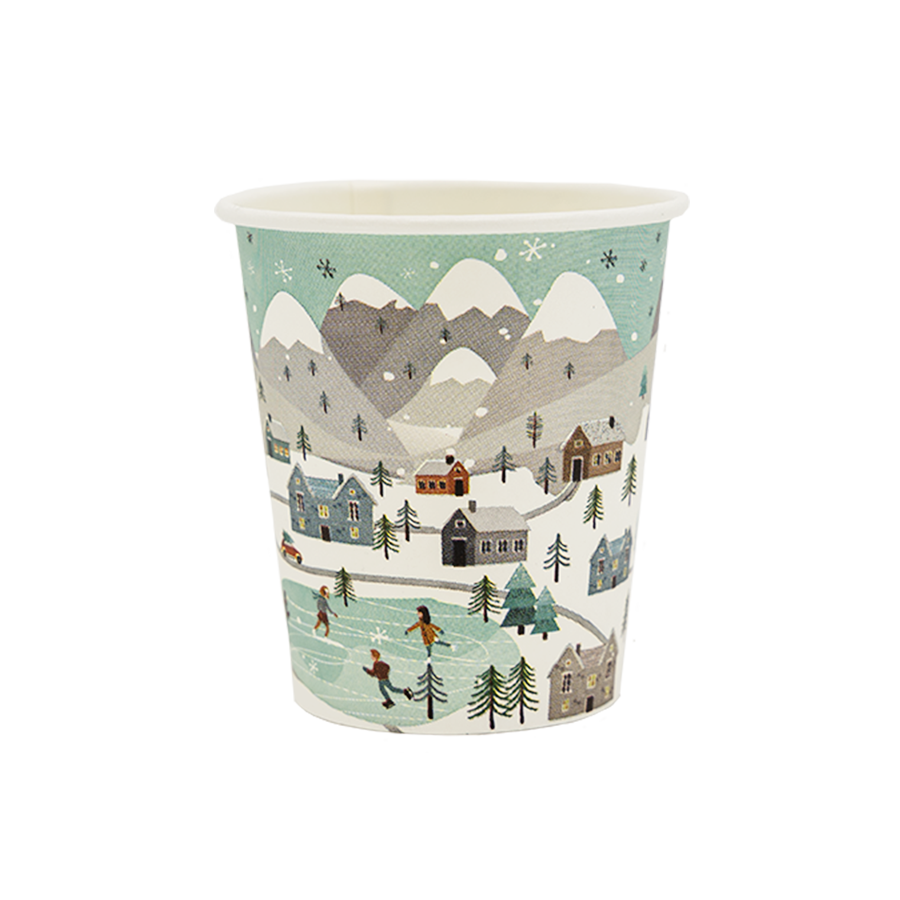 KUBEK PAP. NADRUK 250 ML (6878) WINTER SUP NL FR DE EN (HJ)
